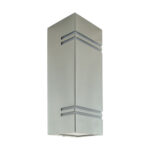 Spot de perete, KELER, 2x Gu10, Aluminiu/Sticla, IP54, Crom mat - imagine 2