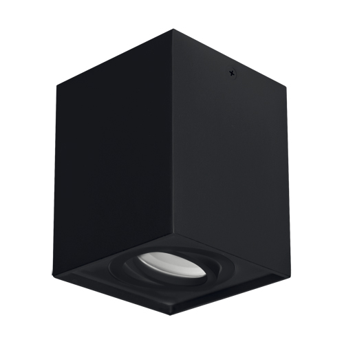 03716 Spot Downlight montat la suprafata, TUBA HARY D, GU10, Negru - imagine 1