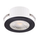 Spot de tavan rotund LED, Plastic, 3W, 230V 50Hz, Negru