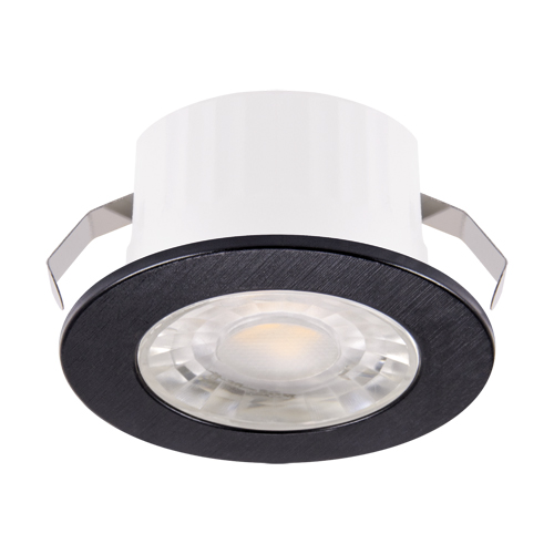 03873 Spot de tavan rotund LED, Plastic, 3W, 230V 50Hz, Negru - imagine 1