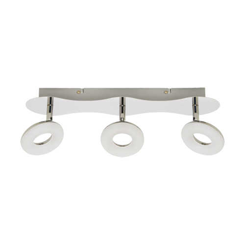 02727 Plafonieră SMD Led pentru interior , Donat Led 3L, 3 x 5 W, Argintiu - imagine 1