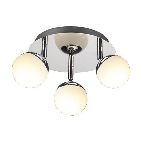 02832 Plafonieră cu 3 corpuri de iluminat , directia luminii reglabilă, Neli Led 3C , 6W , Crom/Argintiu - imagine 1