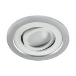 Spot rotund reglabil decorativ ,Boris C , GU10, Argintiu/Alb
