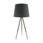 Lampă cu 3 picioare , inox si material textil, Radar 50 E14 , Gri