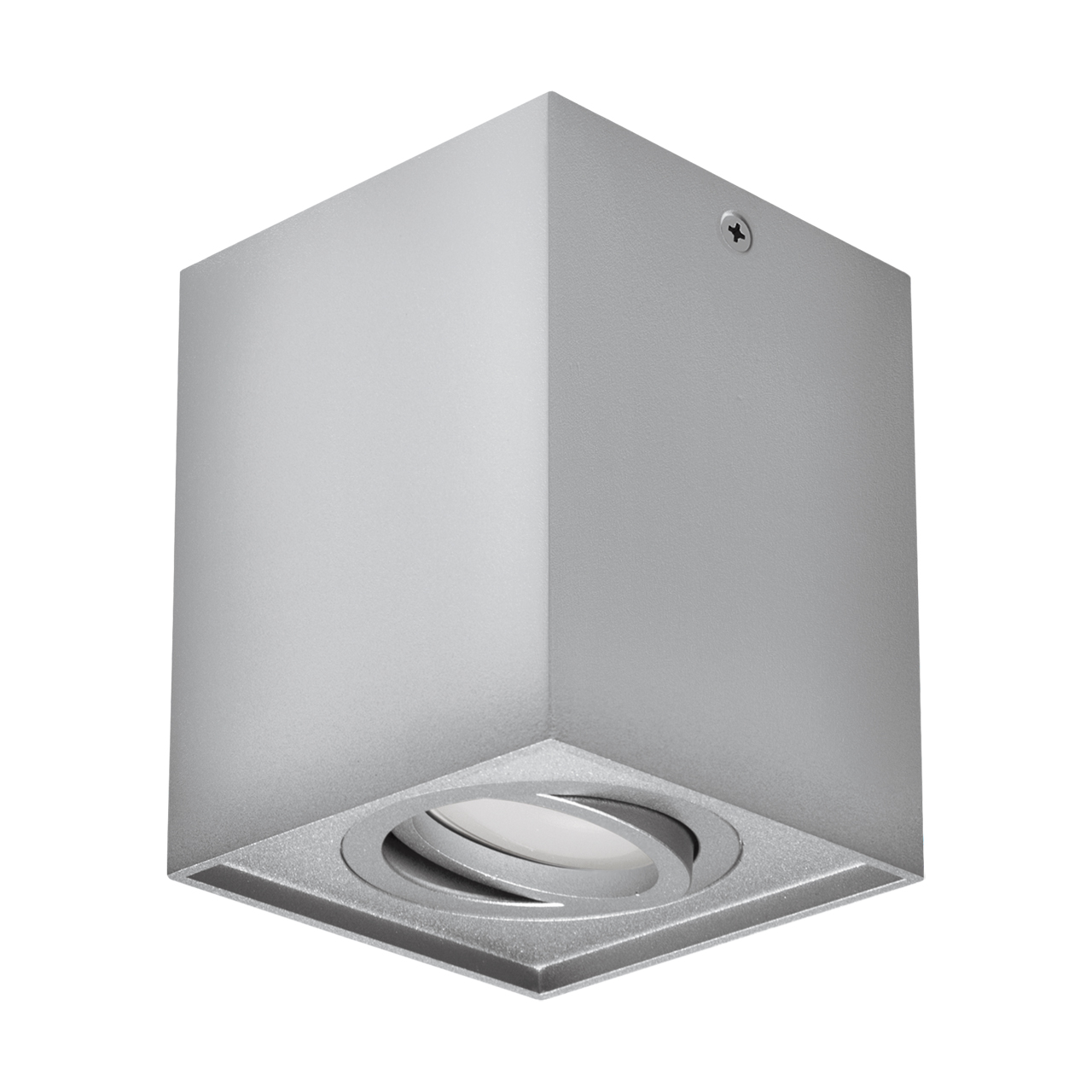 03715 Spot Downlight montat la suprafata, Tuba Hary D, GU10, Argintiu - imagine 1