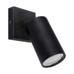 Spot reglabil de interior, Aluminiu , MANAM, GU10 , Negru