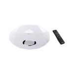 Plafoniera asimetrică cu telecomandă, Diametru 50 cm, Iryna Led C, 48W, Alb