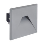 Spot pătrat, încastrat, Cob Led pentru ilumunat scara, Kurs Led D, 1,6 W, Gri