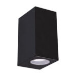 Spot dreptunghiular pentru interior/exterior, policarbonat , Gamp 2xGU10 , Negru