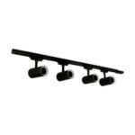 Aplică tip bară cu 4 spoturi reglabile , Luter 4 x Gu10, Negru - imagine 2