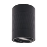 Spot de tavan montat la suprafață, Cilindru, Piano Downlight, GU 10, Negru
