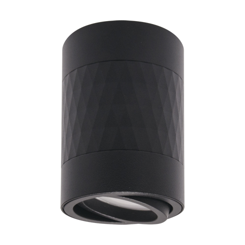 04026 Spot de tavan montat la suprafață, Cilindru, Piano Downlight, GU 10, Negru - imagine 1