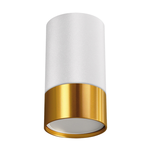 04122 Spot de tavan montat la suprafață, Rotund, Puzon Downlight, GU 10, Alb/Auriu - imagine 1