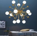 Lustra asimetrica Gold Fantasy ,12 X G9, Auriu