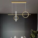Lustra suspendata Led , Wheels Led , 36 W, Metal si Acril , Auriu