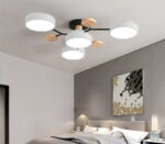 Lustra moderna Asimetrică cu 4 corpuri de iluminat , 89x16cm ,LED , 42W, Metal,Lemn,Acril