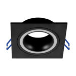 Suport dreptunghiular decorativ pentru spoturi , Indi D Small, Negru