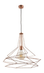 Pendul suspendat subțire design industrial , Oro Crom 1656 , 31 cm diametru, E27, Jupiter