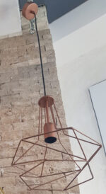 Pendul suspendat subțire design industrial , Oro Crom 1656 , 31 cm diametru, E27, Jupiter - imagine 2