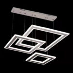 Lustră Asimetrică cu telecomandă ,Metal, Lightman 6681/3 , SMD Led, 258W, Alb