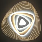 Aplică LED Rombi, ovală, 28 cm, Alb, Acril