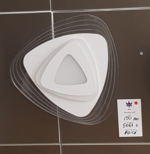 Aplică LED Rombi, ovală, 28 cm, Alb, Acril - imagine 3