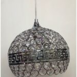 Pendul tip bol de sticlă , Diametru 25 cm,  Versa Disco E27, Gri - imagine 2
