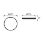Plafoniera led cu ramă neagră, Aurelia LED C, 38 cm ,24 W, Alb/Negru - imagine 3