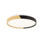 Plafoniera rustică led cu rama în două culori , Farna LED C, 38 cm ,24 W, Stejar/Negru