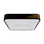 Plafoniera modernă pătrată cu rama în două culori , LIBRUS  LED D, 42 cm ,24 W, Auriu/Negru