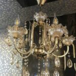 Candelabru Vintage ,5 Surse de lumina, Auriu