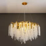 Candelabru Cristal LED , G9,  60 cm, Auriu