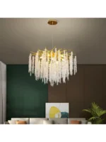 Candelabru Cristal LED , G9,  60 cm, Auriu - imagine 4
