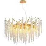 Candelabru Cristal LED , G9,  60 cm, Auriu - imagine 2