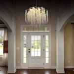 Candelabru Cristal LED , G9,  60 cm, Auriu - imagine 3