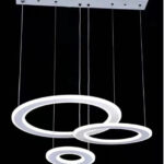 Lustra LED 3 Cercuri cu telecomanda, 21800 lm , SMD Led, Alb