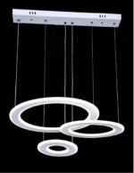 Lustra LED 3 Cercuri cu telecomanda, 21800 lm , SMD Led, Alb