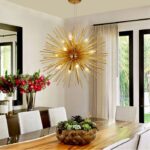 Lustra suspendata Papadie , diametru 60 cm, 9 X E14, Auriu - imagine 2