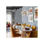 Lustra suspendata Papadie , diametru 60 cm, 9 X E14, Argintiu - imagine 3