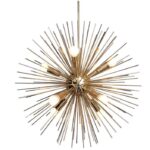 Lustra suspendata Papadie , diametru 60 cm, 9 X E14, Auriu