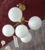 Candelabru elegant pentru sufragerie,5 surse de lumină, E27 MOON 1718 , Auriu - imagine 3