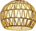 Pendul rustic din sfoară, Three Rope,  3 x E27, Maro - imagine 3