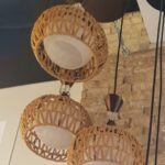 Pendul rustic din sfoară, Three Rope,  3 x E27, Maro