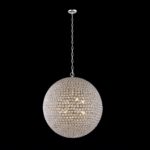 Lustră Glob Cristal Suspendată, 3 x E27 , Argintiu - imagine 2