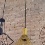 Pendul metalic pentru cafenele in forma de con, Metal Golden Cone, Metal, 1 x E27, Auriu