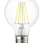 Bec Led Filament Bulb G80, E27 ,6W, 470 lm, 2700 k, Lumină Caldă