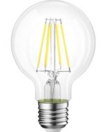 Bec Led Filament Bulb G80, E27 ,6W, 470 lm, 2700 k, Lumină Caldă