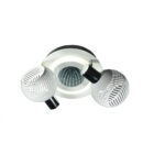 Plafonieră Led 3D , Metal, 2 x E14 , Diametru 25 cm , Alb