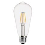 Bec Led Filament Bulb ST64, E27 ,6W, 540 lm, 6000 k, Lumină Rece