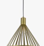 Pendul metalic pentru cafenele in forma de con, Metal Golden Cone, Metal, 1 x E27, Auriu - imagine 4